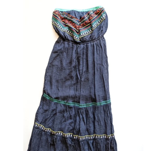NWT Boho Maxi Dress with Tassels and Embroidery - Picture 9 of 12